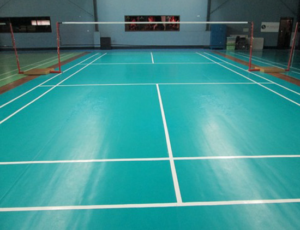 Sports coating badminton court
